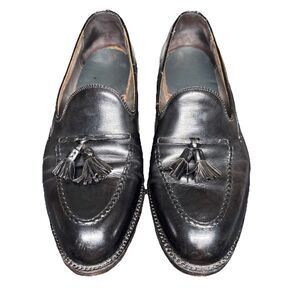 Breather Wright Black Leather Tassel Loafer Size 9D